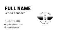 Classic Musical Wings Business Card