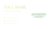 Pastel Comic Wordmark Business Card Design