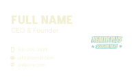 Pastel Comic Wordmark Business Card