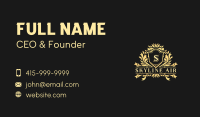 Shield Wreath Crest Business Card