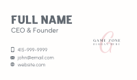 Generic Feminine Lettermark Business Card