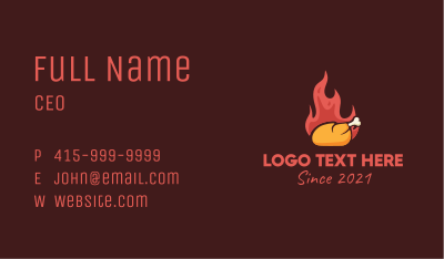 Hot Roasted Chicken  Business Card