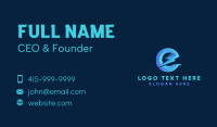 Lightning Volt Letter E Business Card Design