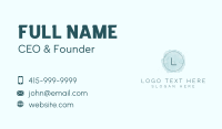 Round Watercolor Lettermark Business Card