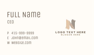 Generic Business Letter N Business Card
