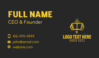 Gold Crown Key  Business Card Design