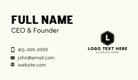 Modern Hexagon Badge Business Card