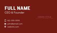 Elegant Brand Wordmark Business Card