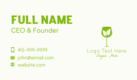 Leaf Wine Glass Business Card Design