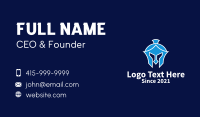 Blue Knight Helmet  Business Card Design