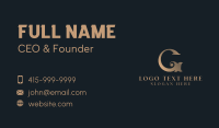 Elegant Letter G  Boutique Business Card Design