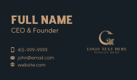 Elegant Letter G  Boutique Business Card