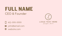 Circle Dots Letter  Business Card