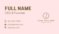 Circle Dots Letter  Business Card Design