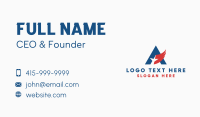 America Country Letter A  Business Card
