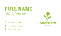 Green Leaf Bulb Business Card