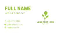 Green Leaf Bulb Business Card Design