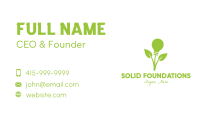 Green Leaf Bulb Business Card Design