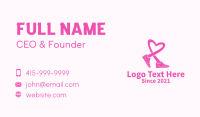 Pink Heart Sneaker  Business Card Design
