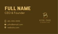 Gold Rings Letter B Business Card