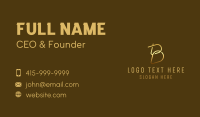 Gold Rings Letter B Business Card Design