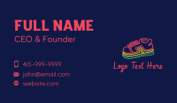 Minimalist Neon Sneakers  Business Card