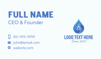 Blue Gradient Droplet  Business Card