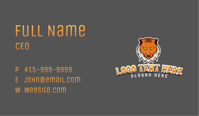 Predator Tiger Gamer  Business Card