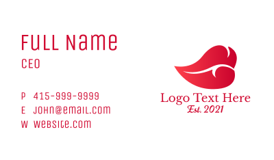 Red Vampire Lips  Business Card Image Preview