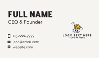 Burger Vintage Mascot Business Card