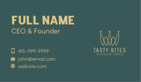Abstract Gold Crown  Business Card