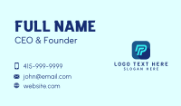 Cyber Software Letter P Business Card Design