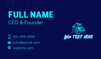 Bright Blue Dump Truck Business Card