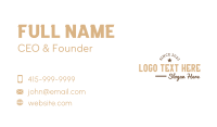 Classic Vintage Wordmark Business Card