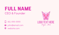Pink Butterfly Wings Business Card