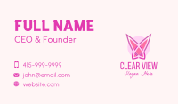 Pink Butterfly Wings Business Card Design