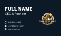 Excavator Backhoe Digger Business Card