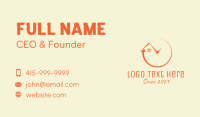 Orange House Clock Business Card