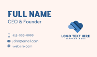 Blue Cloud Arrow Tech Business Card
