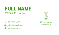 Green Guitar Outline  Business Card