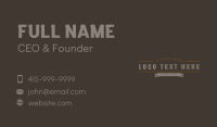 Rustic Bar Wordmark Business Card Design