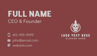 Gray Mohawk Skull Business Card