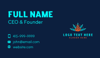Fire Snowflake Thermal HVAC Business Card Design
