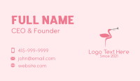 Flamingo Trumpet Player  Business Card