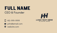 Company Brand Letter H Business Card