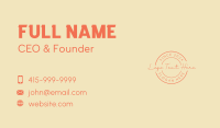 Minimalist Script Beauty Business Card Design