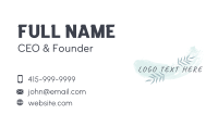 Makeup Artist Brush Wordmark Business Card