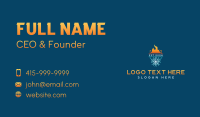 HVAC Flame Snowflake Business Card Design