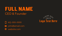 Generic Hipster Wordmark Business Card