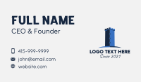 Blue Castle Tower  Business Card Design